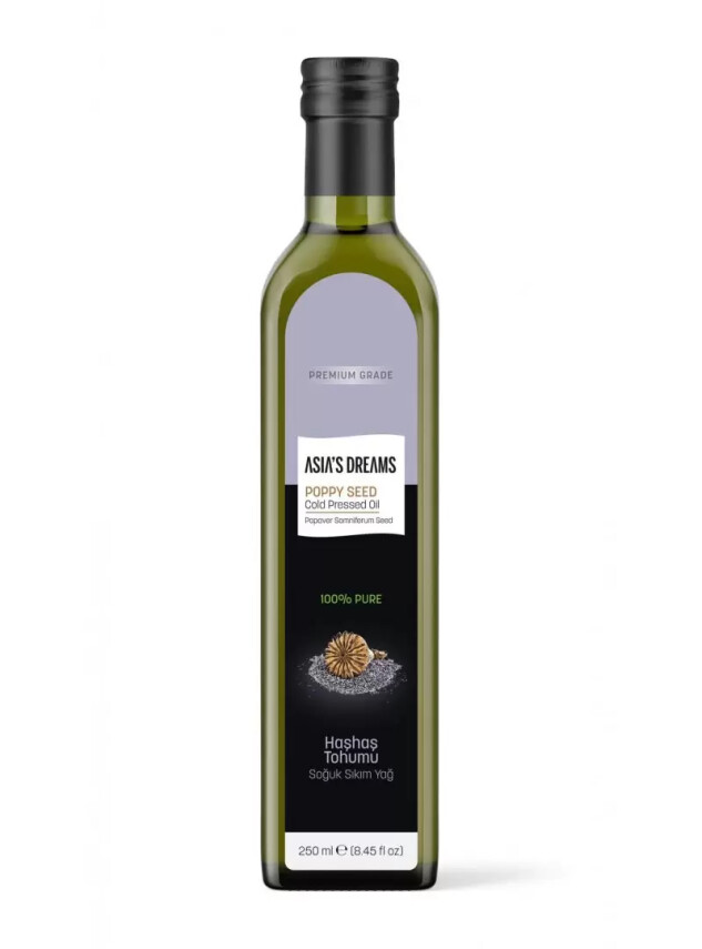 Asia's Dreams Haşhaş Tohumu Soğuk Sıkım Yağ 250ml - Hoda Pharma