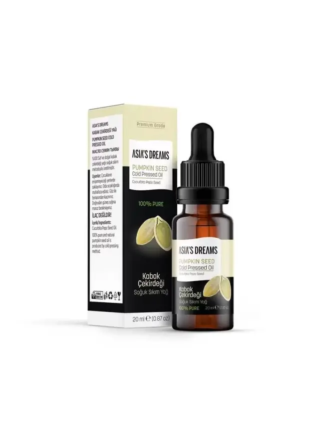 Asia's Dreams Kabak Çekirdeği Soğuk Sıkım Yağ 20ml - 2