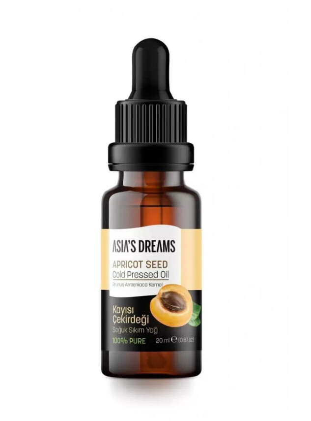 Asia's Dreams Kayısı Çekirdeği Soğuk Sıkım Yağ 20ml - Hoda Pharma