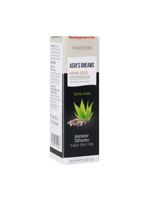 Asia's Dreams Kenevir Tohumu Soğuk Sıkım Yağ 20ml - Hoda Pharma
