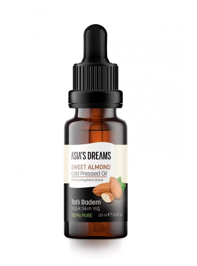 Asia's Dreams Tatlı Badem Soğuk Sıkım Yağ 20ml - Hoda Pharma