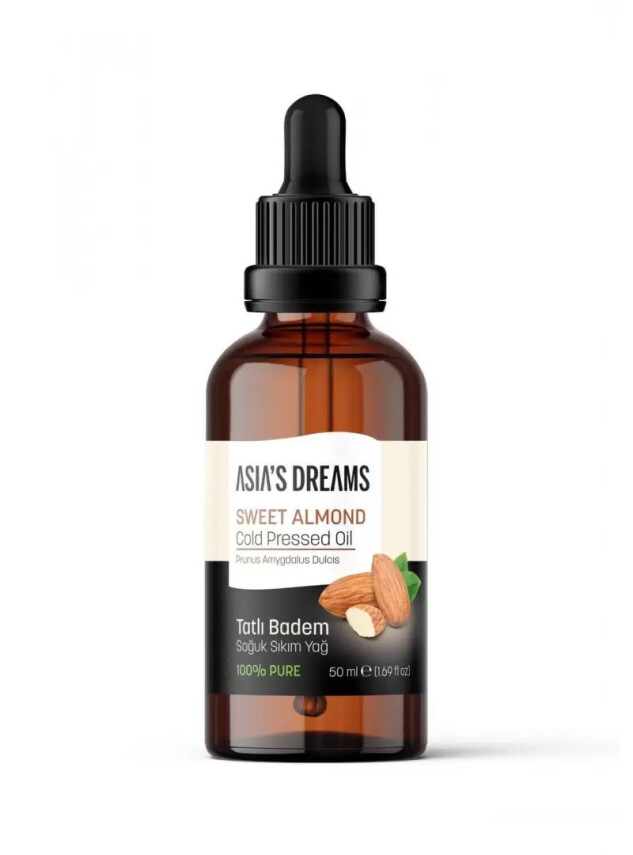 Asia's Dreams Tatlı Badem Soğuk Sıkım Yağ 50ml - Hoda Pharma