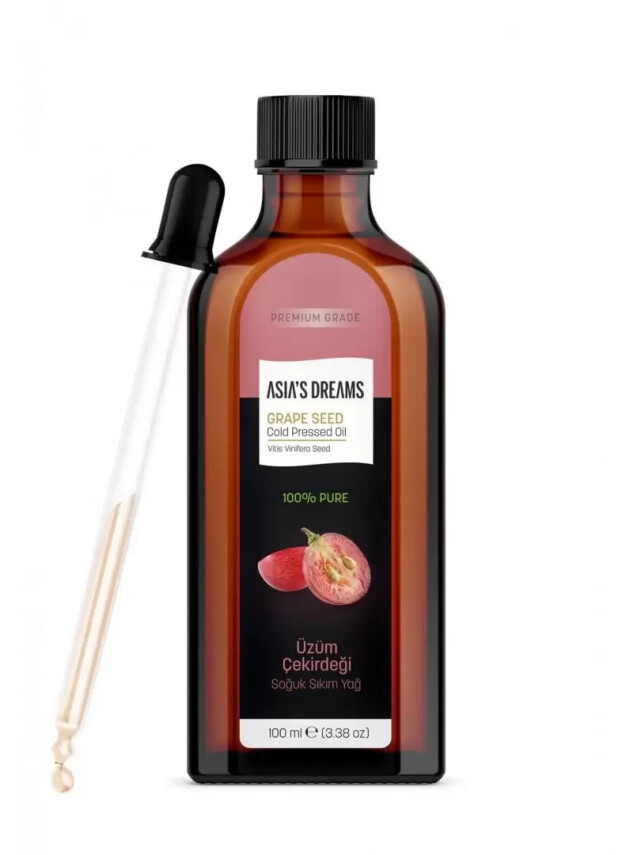 Asia's Dreams Üzüm Çekirdeği Soğuk Sıkım Yağ 100ml - Hoda Pharma
