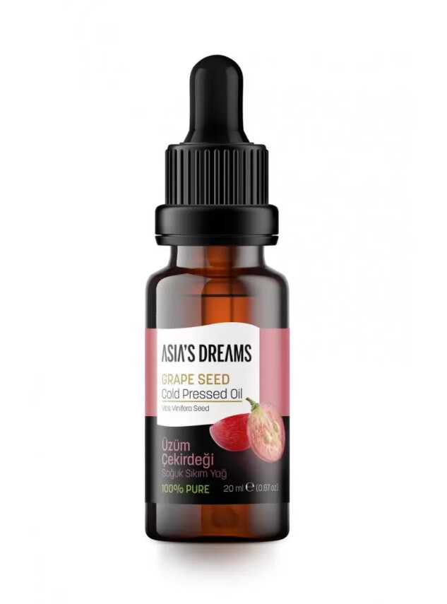 Asia's Dreams Üzüm Çekirdeği Soğuk Sıkım Yağ 20ml - Hoda Pharma