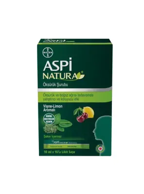 Aspi Natura 10mlX16 Likit Saşe - Vişne-Limon Aromalı - Bayer