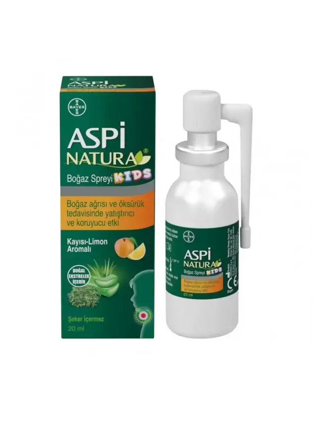 Aspi Natura Kids Boğaz Spreyi Kayısı-Limon 20 ml - 2