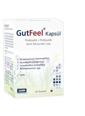 Assos Gutfeel Probiotik Prebiotik 20 Kapsül - Assos