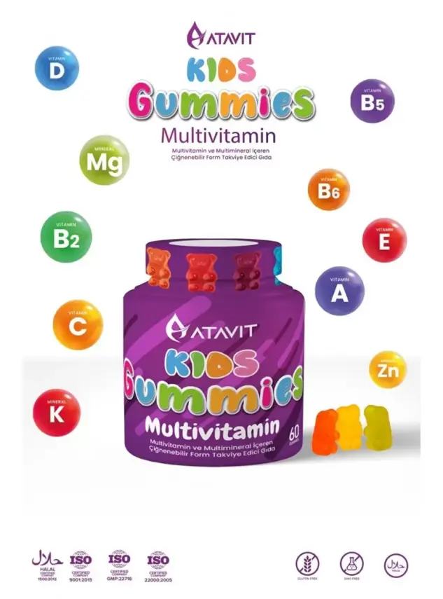 Atavit Kids Multivitamin Gummies 60 Yumuşak Kapsül - 1