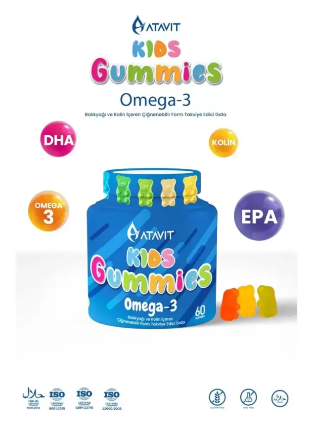 Atavit Kids Omega 3 Gummies 60 Yumuşak Kapsül - 1