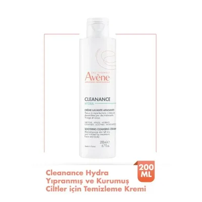Avene Cleanance Hydra Yıpranmış ve Kurumuş Ciltler için Temizleme Kremi 200 ml - Avene