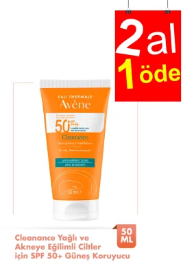 Avene Cleanance Yağlı ve Akneye Eğilimli Ciltler için SPF 50+ Güneş Koruyucu 50 ml - 2AL1ÖDE - 1