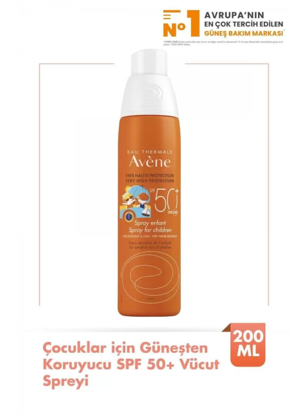 Avene Çocuklar için Güneşten Koruyucu SPF 50+ Vücut Spreyi 200 ml - Avene