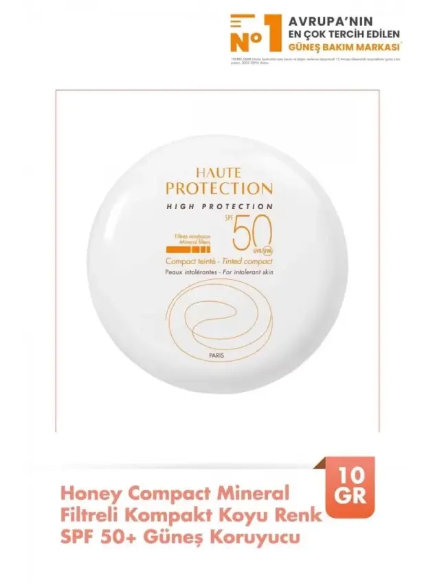 Avene Compact Dore Mineral Filtreli Kompakt Renkli SPF 50 + Güneş Koruyucu 10 gr - 1