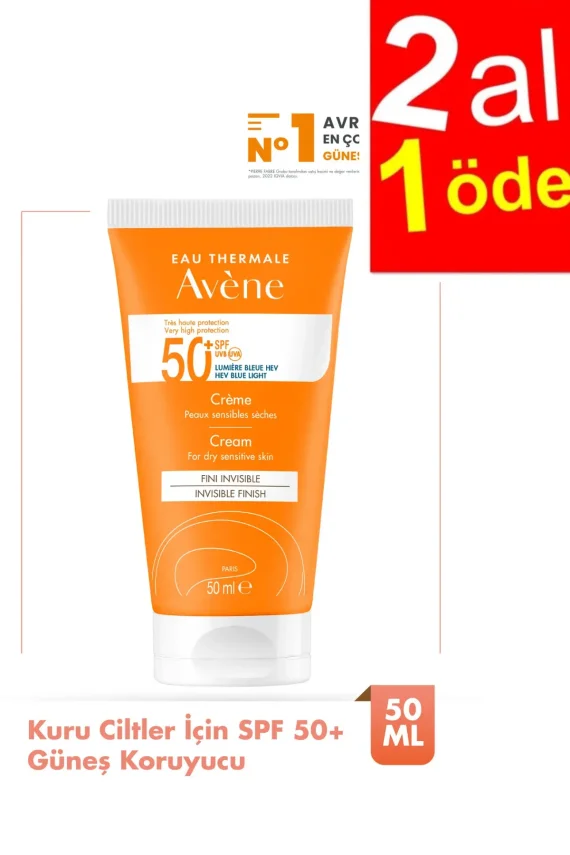 Avene Creme Kuru Ciltler için SPF 50+ Güneş Koruyucu 50ml - 2AL1ÖDE - 1