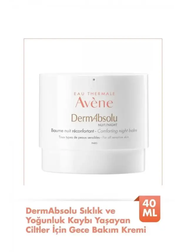 Avene DermAbsolu Sıklık ve Yoğunluk Kaybı Yaşayan Ciltler İçin Gece Bakım Kremi 40 ml - 1