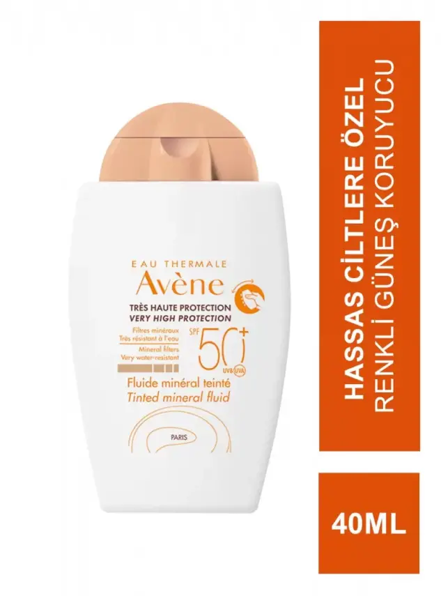 Avene Fluide Mineral Filtreli SPF 50+ Renkli Güneş Koruyucu 40 ml - 1