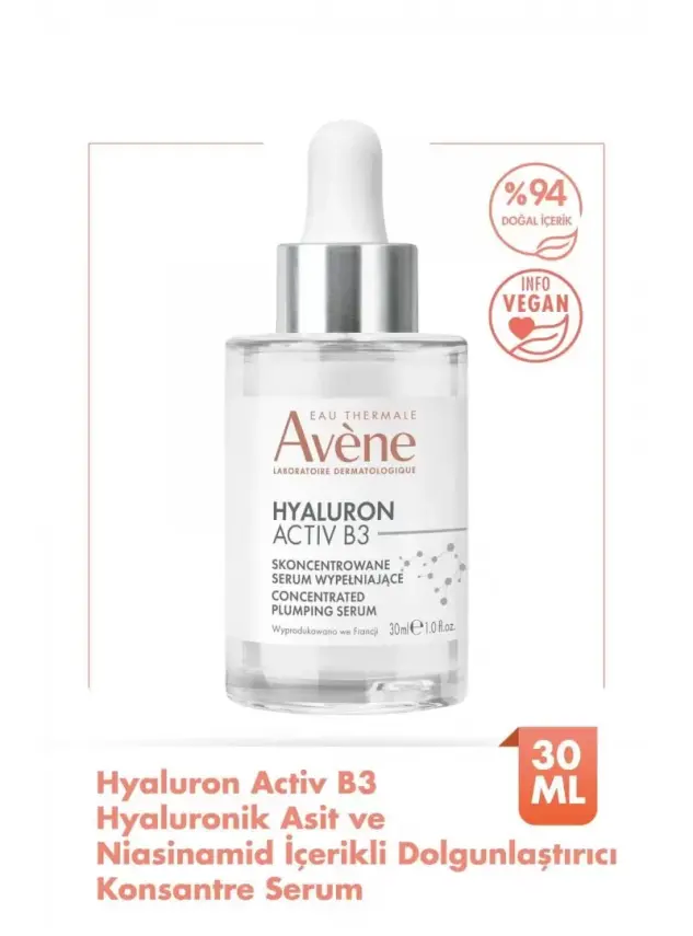 Avene Hyaluronik Asit ve Niasinamid İçerikli Dolgunlaştırıcı Konsantre Serum 30 ml - 1
