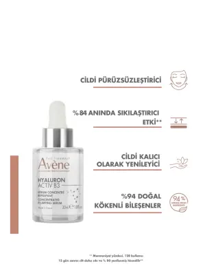 Avene Hyaluronik Asit ve Niasinamid İçerikli Dolgunlaştırıcı Konsantre Serum 30 ml - 3