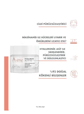 Avene Hyaluronik Asit ve Niasinamid İçerikli Hücre Yenilemeye Yardımcı Krem 50 ml - 3