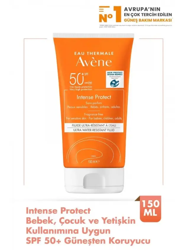 OUTLET - Avene İntense Protect Bebek, Çocuk ve Yetişkin Kullanımına Uygun SPF 50+Güneşten Koruyucu 150 ml - 1