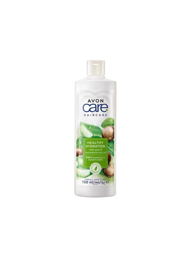 Avon Care Aloe ve Makademya Yağı 2'si 1 Arada Şampuan ve Saç Kremi 700 ml - Avon
