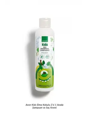 Avon Kids Elma Kokulu 2'si 1 Arada Şampuan ve Saç Kremi 200ml - Avon
