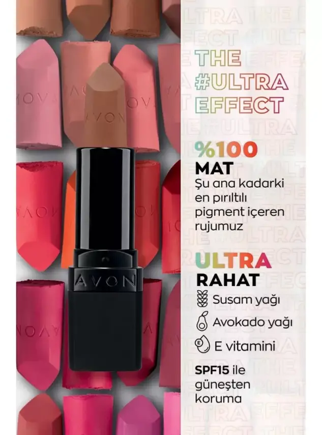 Avon Kiss Me Ultra Mat Ruj Marvellous Mocha ve Genius Maskara Hediye Paketi - 3