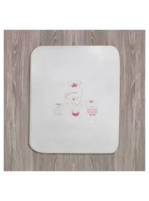 Aziz Bebe Çıtçıtlı Tavşan Desenli Bebek Battaniyesi - 1