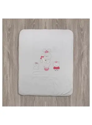 Aziz Bebe Çıtçıtlı Tavşan Desenli Bebek Battaniyesi - 2