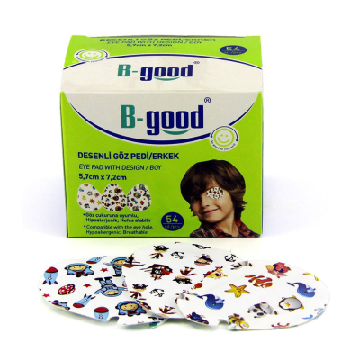 B-Good Desenli Göz Pedi Erkek 5,7cm x 7,2cm - 54 Adet - B-Good