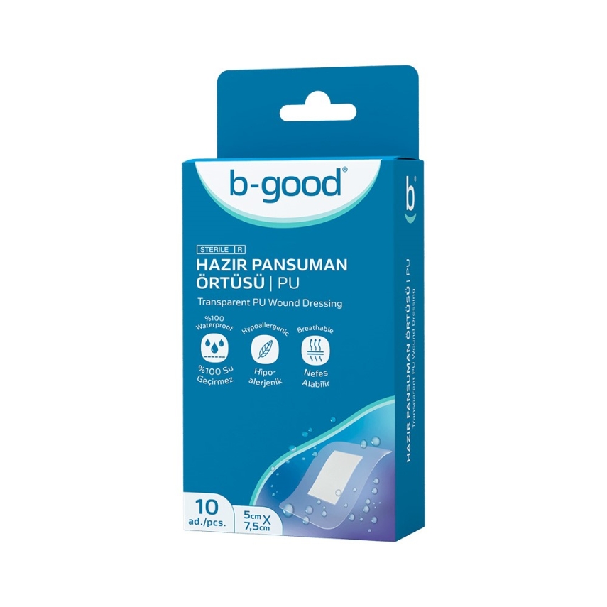 B-Good Hazır Pansuman Örtü Su Geçirmez 5cm x 7,5 cm 10lu - 1