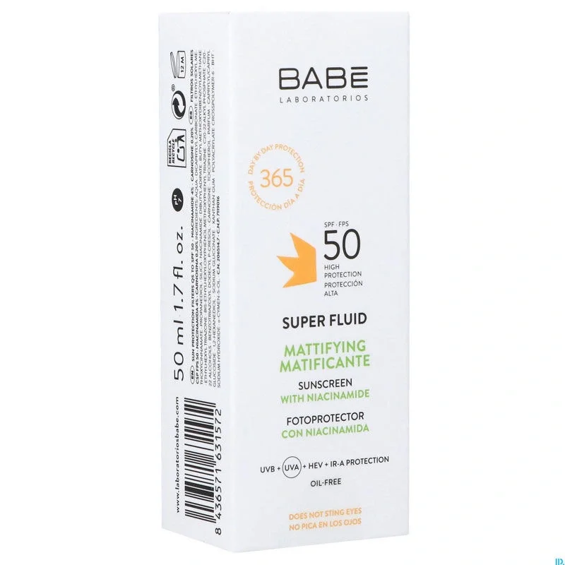 Babe Super Fluid Sunscreen Mattifying SPF50 50 ml - 2