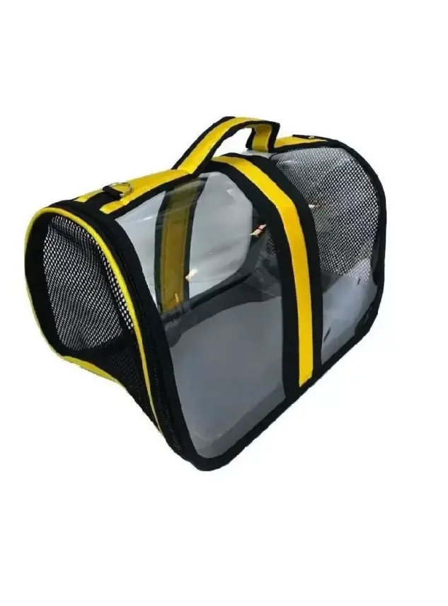 Bacco Milano Şeffaf Çanta Sarı 44*28*28 cm - 1