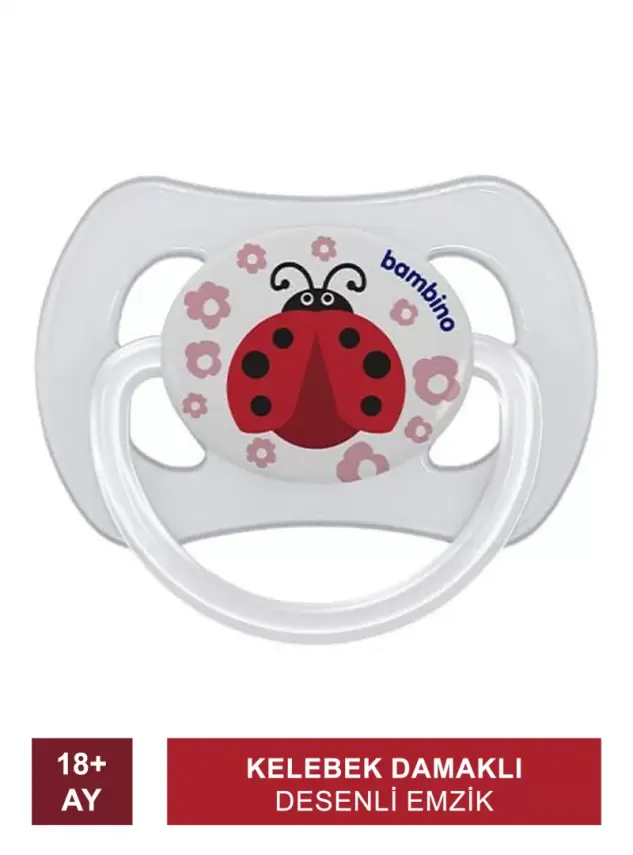 Bambino Desenli Kelebek Damaklı Emzik 18+ Ay - P2510 - - 2
