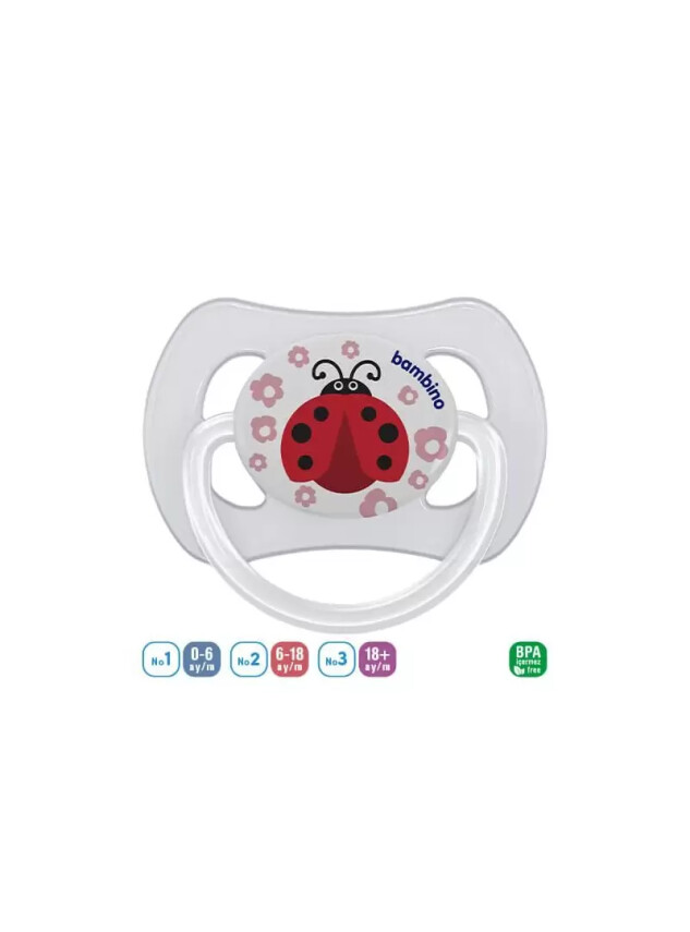 Bambino Desenli Kelebek Damaklı Emzik 6-18 Ay - P2503 - - Bambino