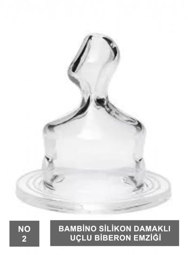 Bambino Klasik Biberon Emziği Damaklı 6-18 Ay - T154 - - Bambino