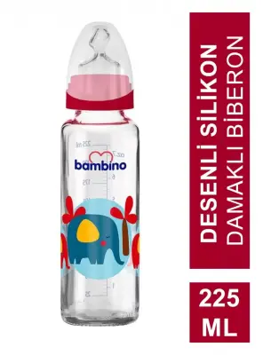 Bambino Klasik Cam Biberon Damaklı 0-6 Ay 225 ml - B012 - 5