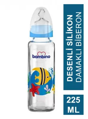 Bambino Klasik Cam Biberon Damaklı 0-6 Ay 225 ml - B012 - 7