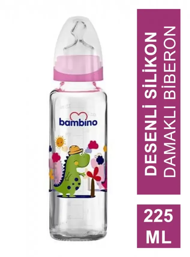 Bambino Klasik Cam Biberon Damaklı 0-6 Ay 225 ml - B012 - 8