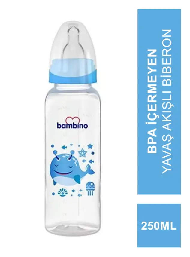 Bambino Klasik PP Biberon Kavramalı 0-6 Ay 250 ml - B027 - - 1