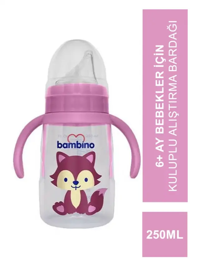Bambino Kulplu Alıştırma Bardağı 6+ Ay 250 ml - P6259 - 1