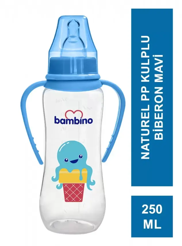 Bambino Natural PP Kulplu Biberon 0+ Ay 250 ml - B066 - - 4
