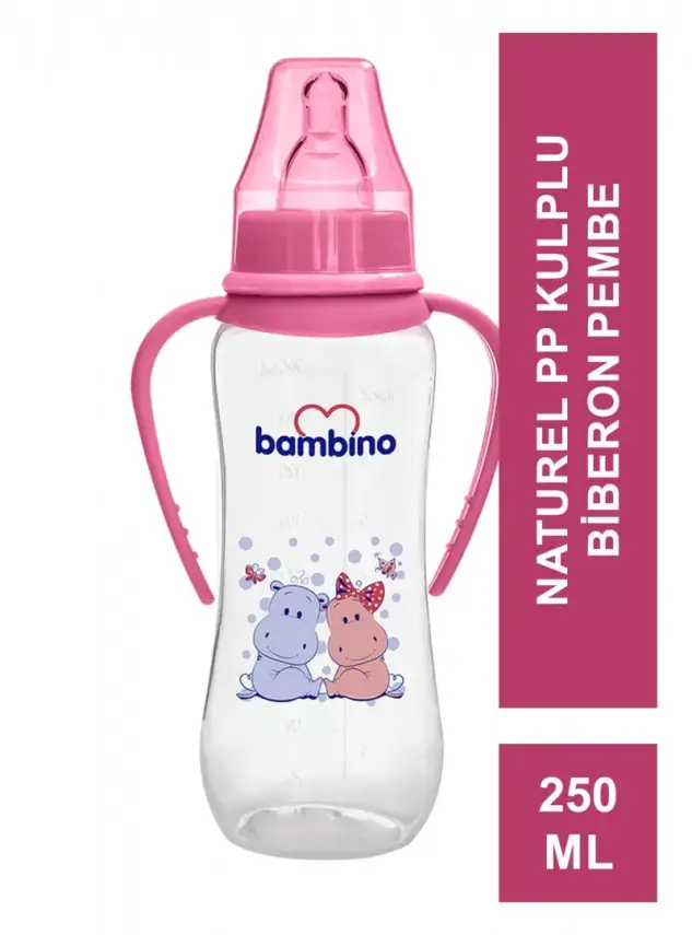 Bambino Natural PP Kulplu Biberon 0+ Ay 250 ml - B066 - - 5