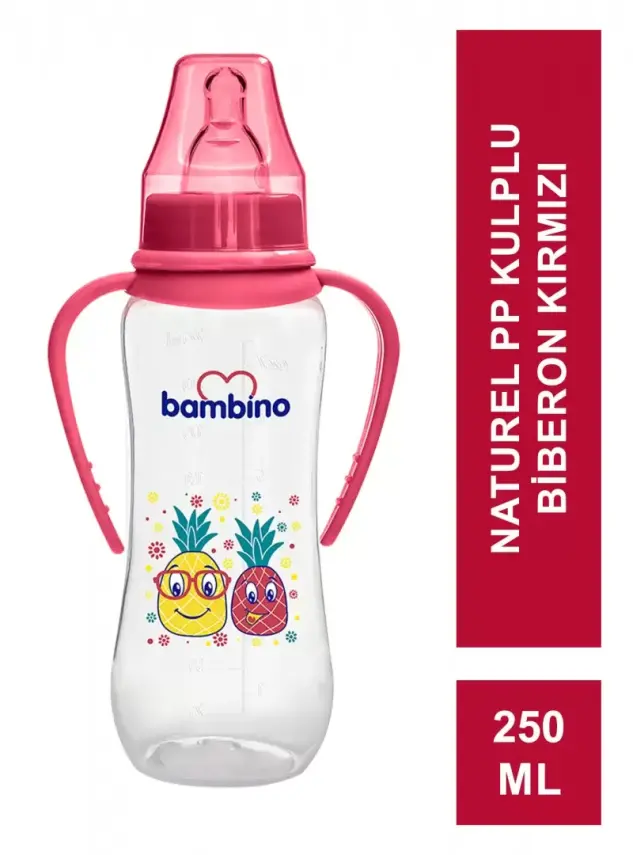 Bambino Natural PP Kulplu Biberon 0+ Ay 250 ml - B066 - - 6