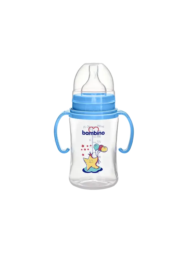 Bambino PP Kulplu Geniş Ağızlı Biberon 250 ml BE-818 - 3