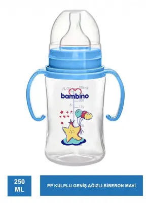Bambino PP Kulplu Geniş Ağızlı Biberon 250 ml BE-818 - 4