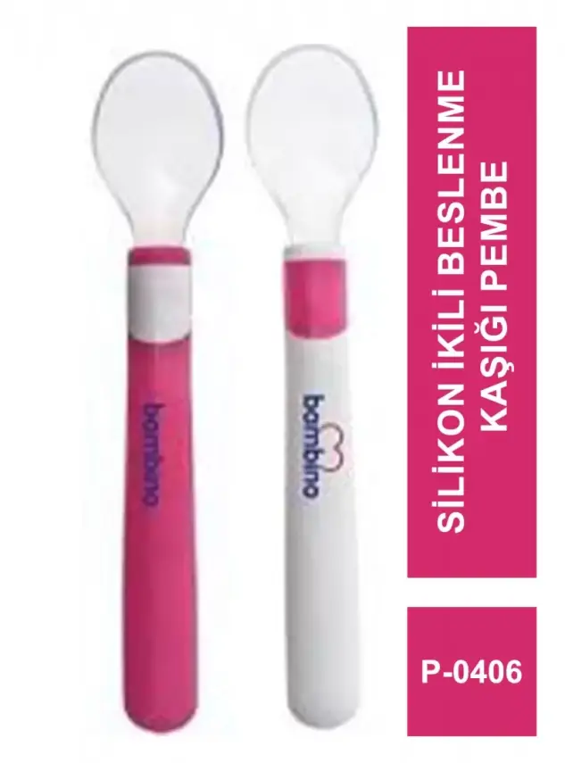 Bambino Silikon İkili Beslenme Kaşığı P-0406 - 2