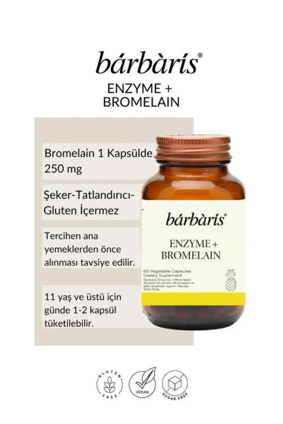 Barbaris Enzyme + Bromelain 60 Kapsül - 2