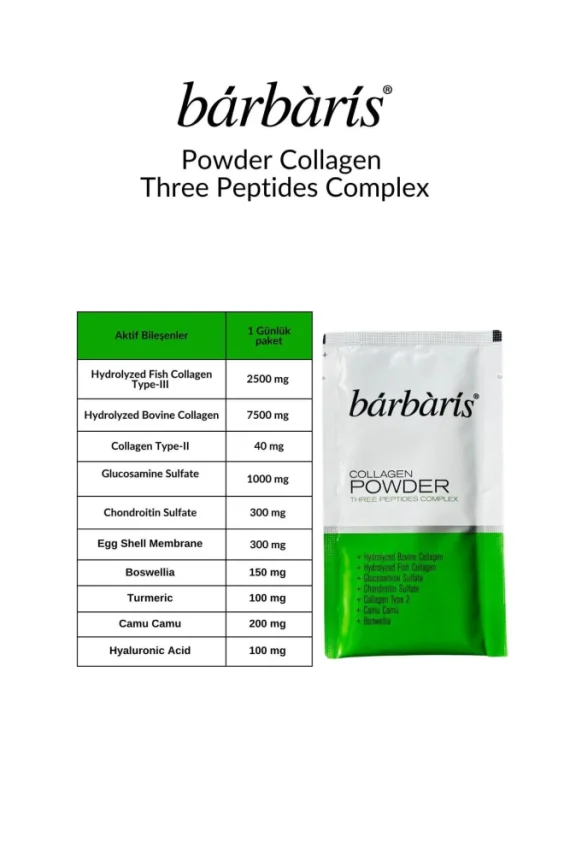 Barbaris Kolajen Powder Three Peptides Complex 30*2 Paket - 3