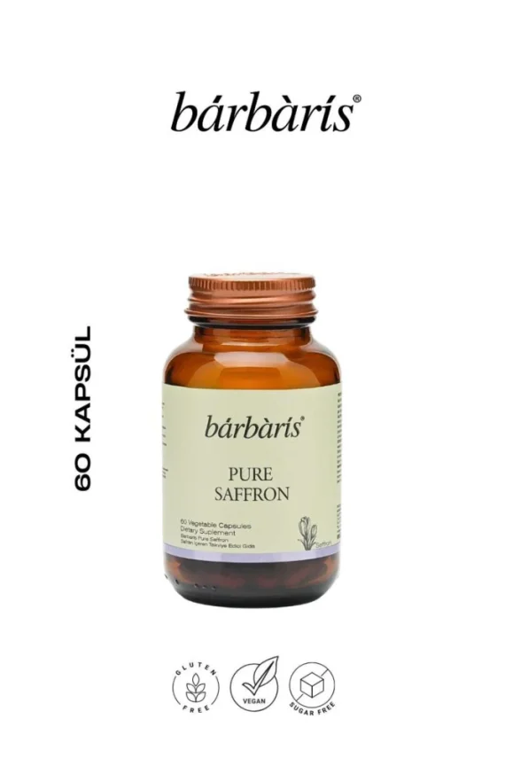 Barbaris Pure Saffron Takviye Edici Gıda 60 Bitkisel Kapsül - 1